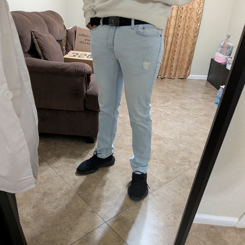 Hollister Men's Light Blue Slim Jeans